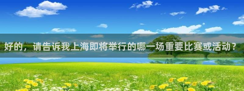 好的，请告诉我上海即将举行的哪一场重要比赛或活动？